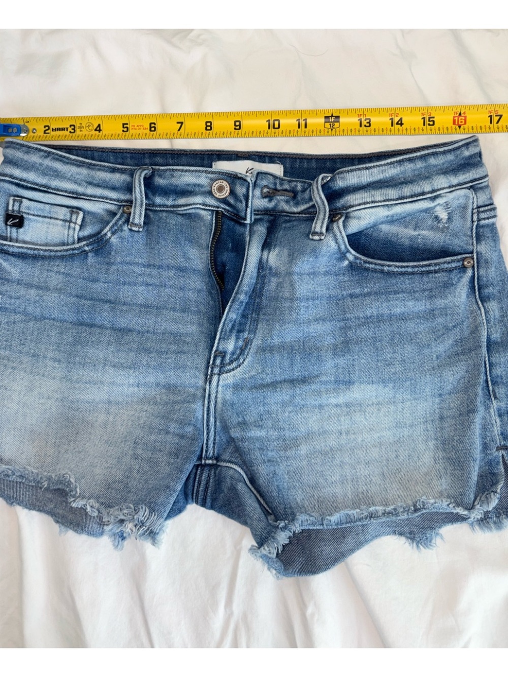 KanCan Light Blue Distressed Denim Shorts